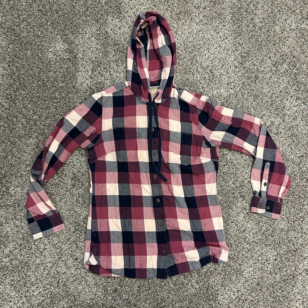 Deluth pink plaid with hood